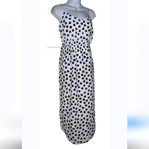 Old Navy White & Black Sleeveless Spaghetti Strap Cinched waist Maxi - XS